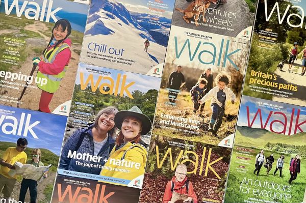 Various editions of Walk magazine covers